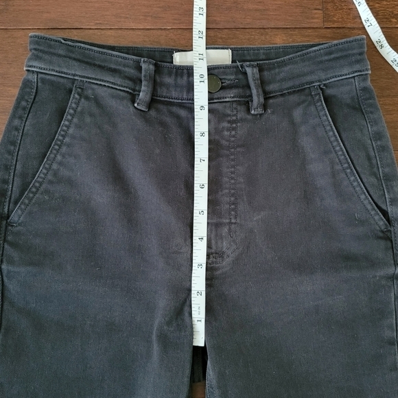 Everlane The Slim-Leg Crop High-Rise Denim Jeans Washed Black Women's Size 2 - Picture 8 of 10